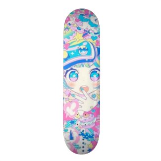 Anime Girl Remix Skate Deck