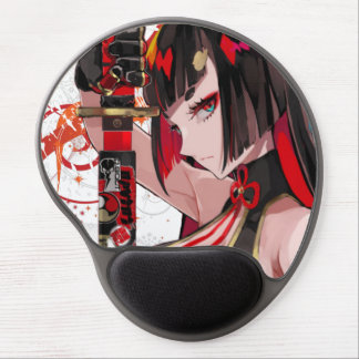 Anime girl Samurai Gel Mouse Pad