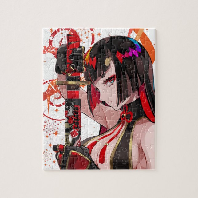 Anime girl Samurai Jigsaw Puzzle (Vertical)