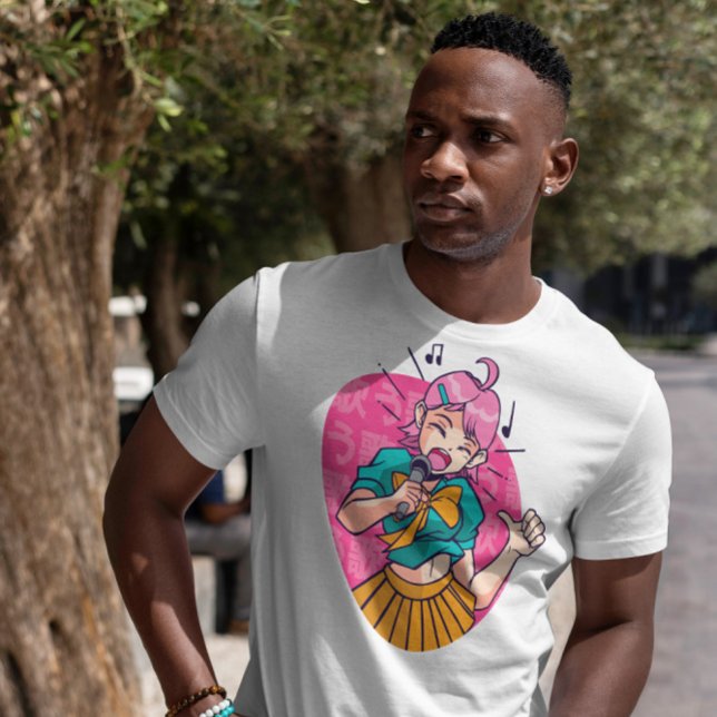 Anime Girl Singing  T-Shirt (Creator Uploaded)