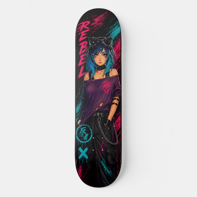 Anime Girl  Skateboard (Front)