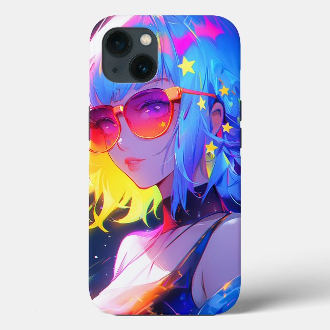 Anime Girl Stars Case-Mate iPhone Case (Back)