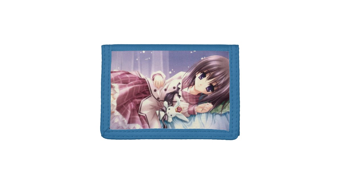 Anime girl trifold wallet Zazzle