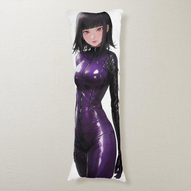 Anime Girl Violet Bodysuit Body Pillow (Front Vertical)