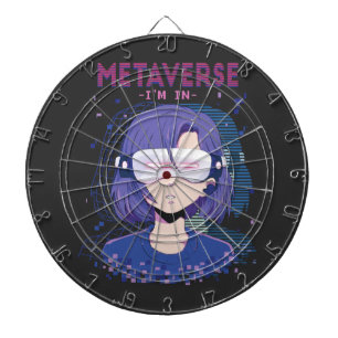 Anime girl virtual reality glasses Dart Board