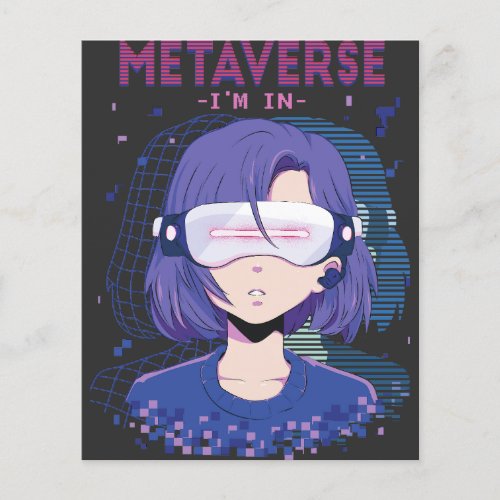 Anime girl virtual reality glasses Flyer