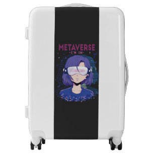 Anime girl virtual reality glasses Luggage