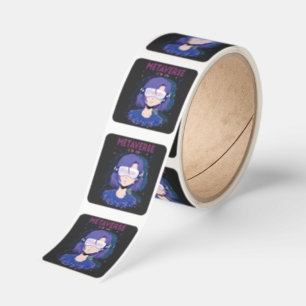 Anime girl virtual reality glasses Sticker
