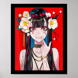 Anime Girl Waifu Japanese Aesthetic Kawaii Otaku Poster