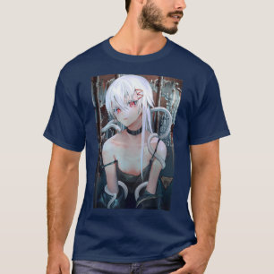 Anime Girl Waifu Snake Esthetic Japanese Otaku  T-Shirt