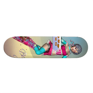 Anime girl with cookies Skateboard Deck
