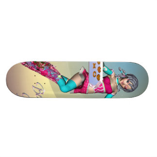 Anime girl with cookies Skateboard Deck
