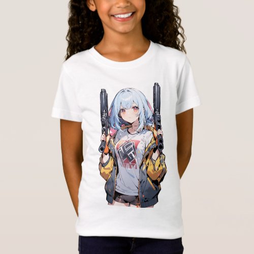 Anime girl with guns T_Shirt