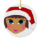 Anime Girl with Santa's Hat