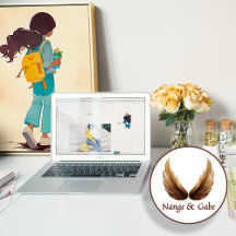 Anime Girl with Yellow Backpack and Flowers