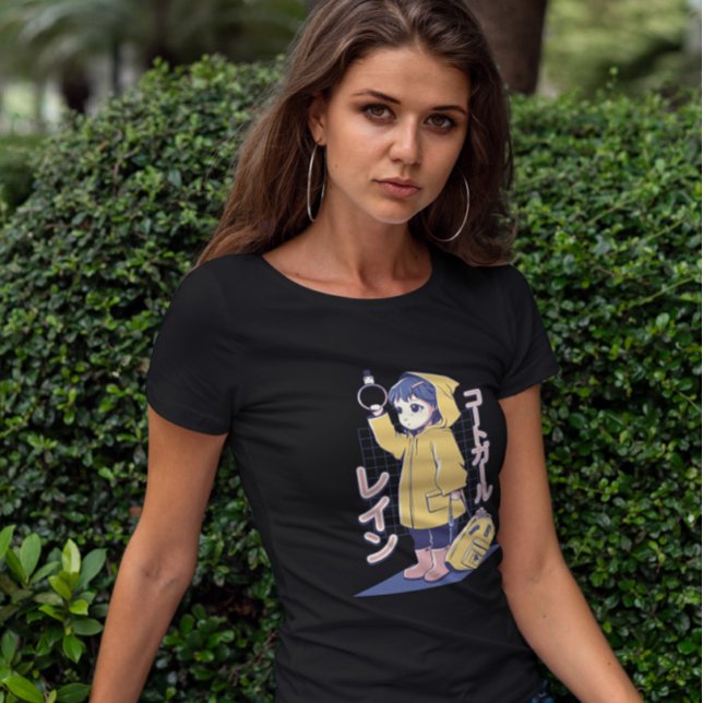 Anime Girl Yellow Raincoat  T-Shirt (Creator Uploaded)