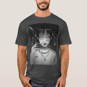 Anime Girl Yokai Waifu Manga Esthetic Japanese Ot T-Shirt