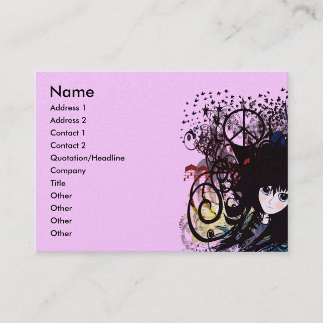 Anime Girls - Business Card (Front)