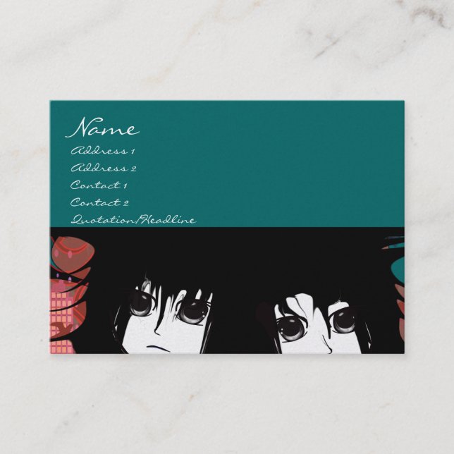 Anime Girls Business Card (Front)
