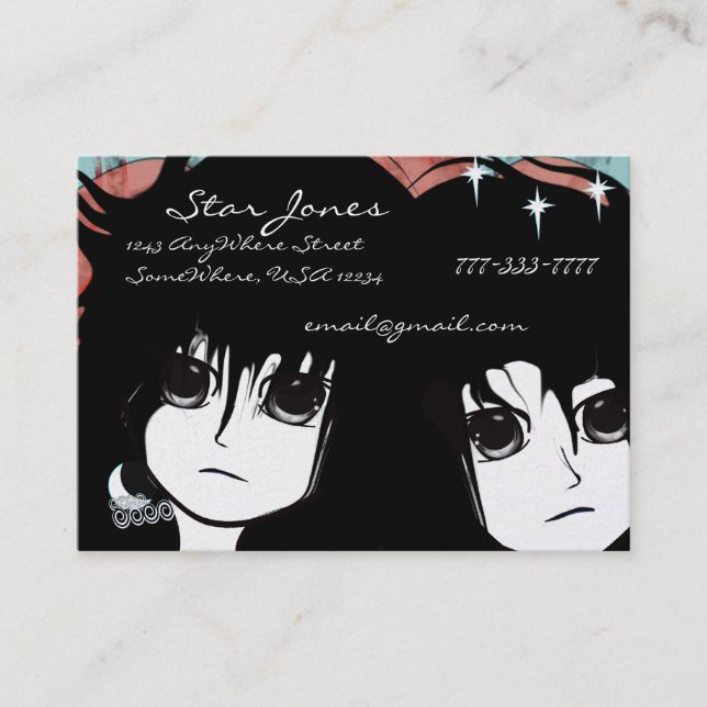 Anime Girls Business Card (Front)