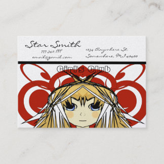Anime Girl's Club Business Card
