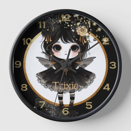 Anime Girls Goth Cute Custom Decor Gift Kawaii Clock