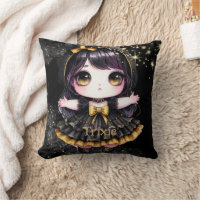 Anime Girls Goth Cute Custom Decor Gift Kawaii Throw Pillow