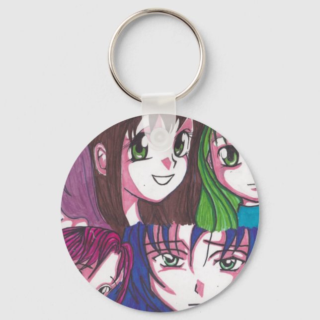 anime girls keychain (Front)
