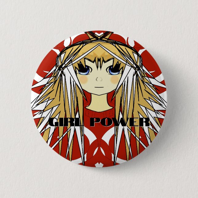 Anime Girls Pinback Button (Front)