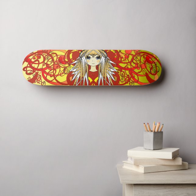 Anime Girls Skateboard (Wall Art (Horz))