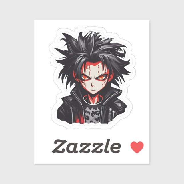 Anime Gothic Boy Sticker (Sheet)