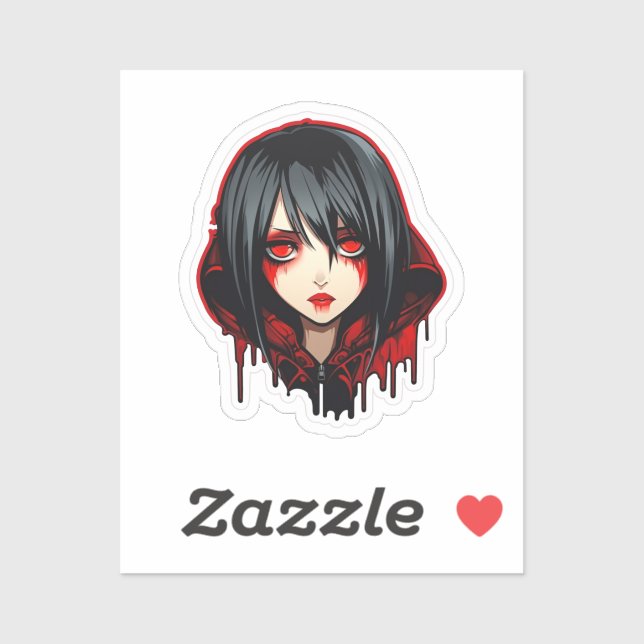 Anime Gothic Girl Sticker (Sheet)