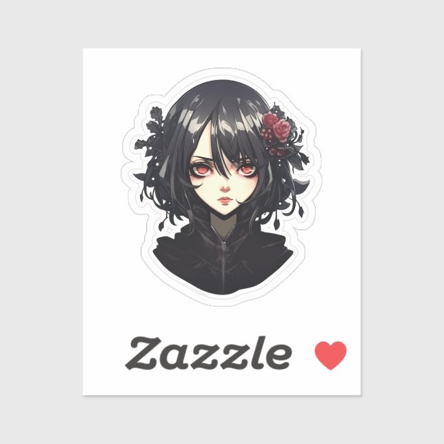 Anime Gothic Girl Sticker (Sheet)