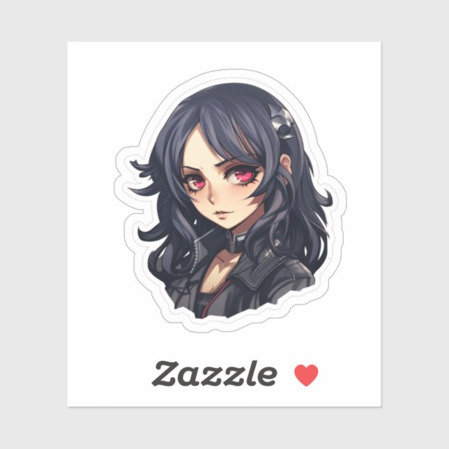 Anime Gothic Girl  Sticker (Sheet)