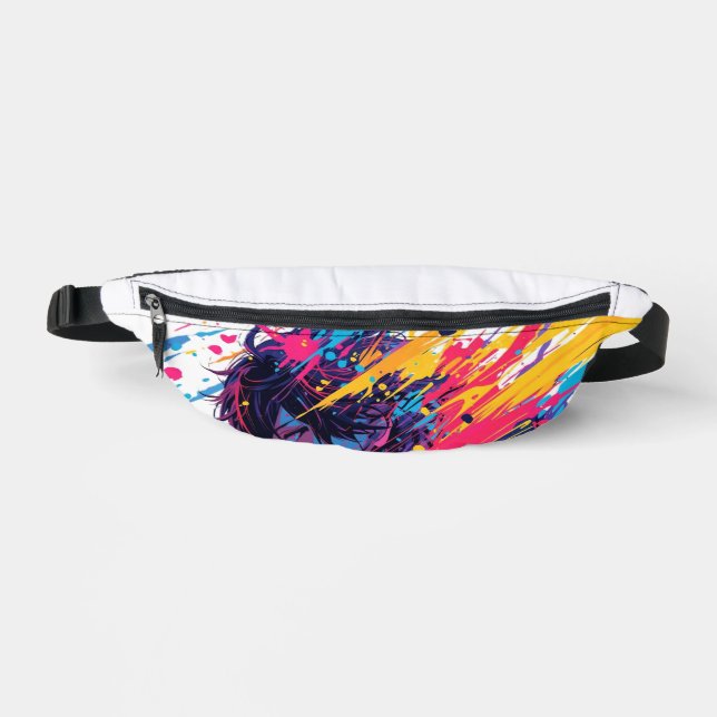 Anime Graffiti Chaos — Color Splash  Fanny Pack (Front)