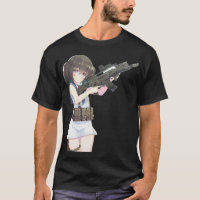 Anime Gun , Girl With A Gun     T-Shirt