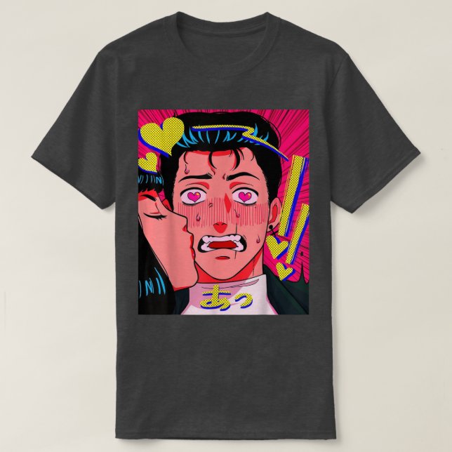 Anime Guy Husbando Waifu Manga Esthetic Japanese  T-Shirt (Design Front)