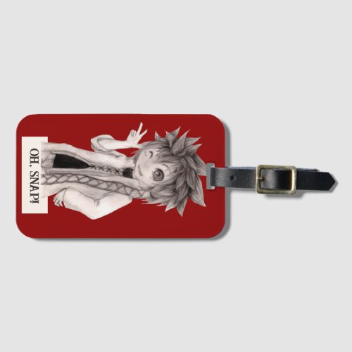 Anime Guy O SNAP Original Drawing Luggage Tag