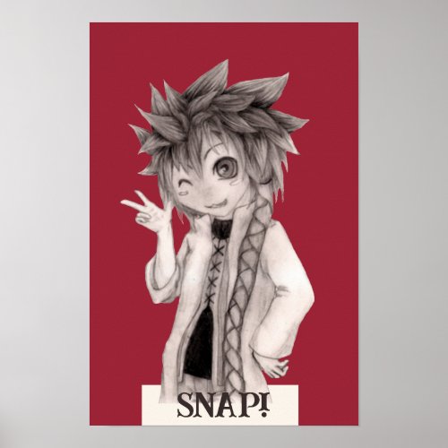 Anime Guy SNAP Original Drawing Poster