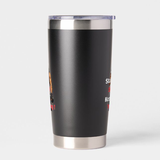 Anime Gym Motivation Insulated Tumbler (Left)