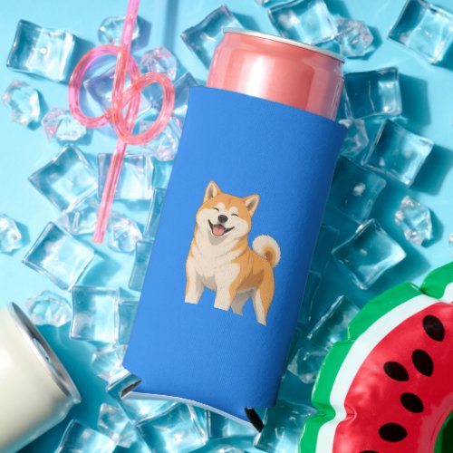 Anime-Happy Akita Seltzer Can Cooler