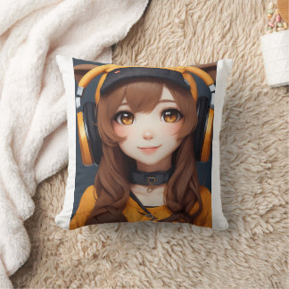 "Anime Harmony Boutique" Throw Pillow
