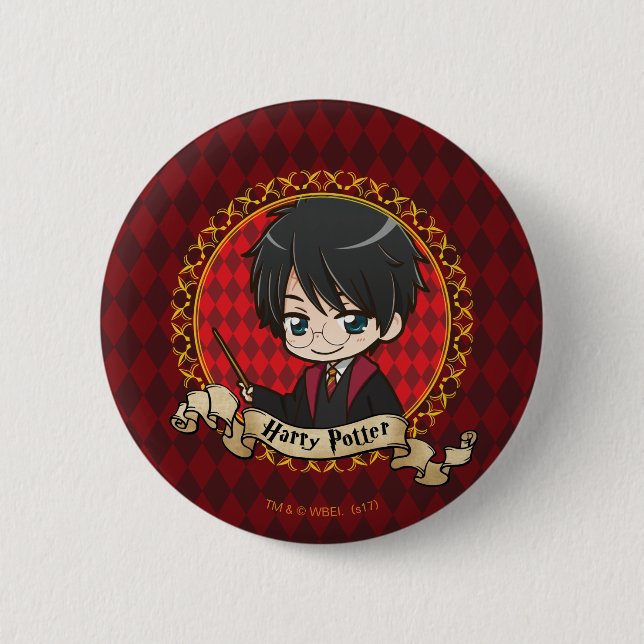Anime Harry Potter Button (Front)