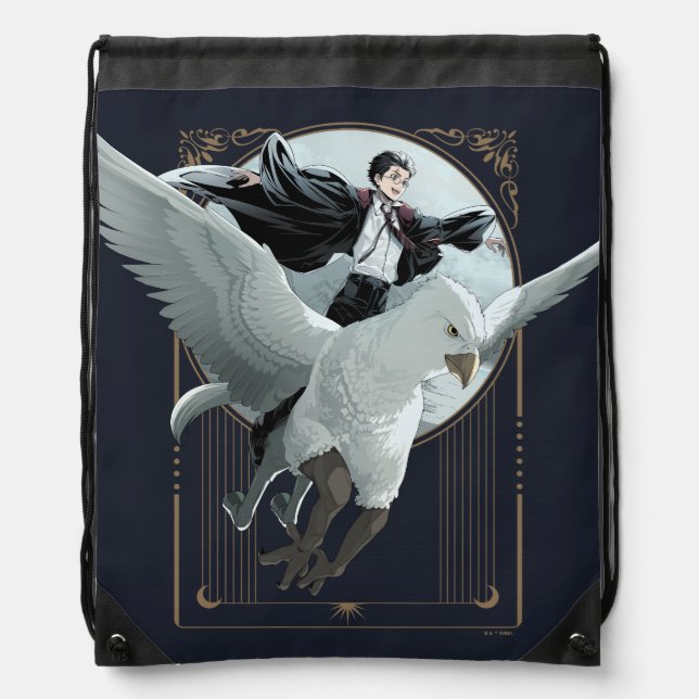 Anime HARRY POTTER™ Flight with Buckbeak Drawstring Bag (Front)