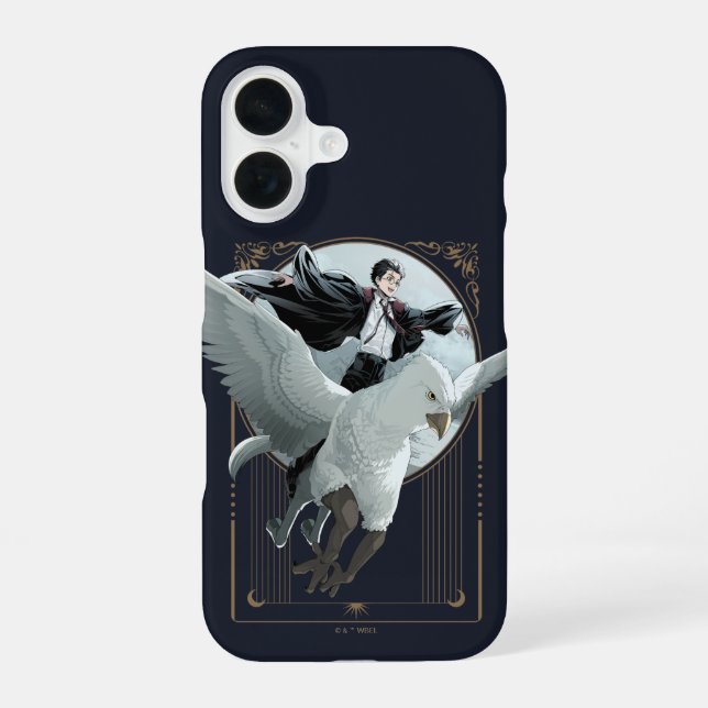Anime HARRY POTTER™ Flight with Buckbeak Iphone Case (Back)
