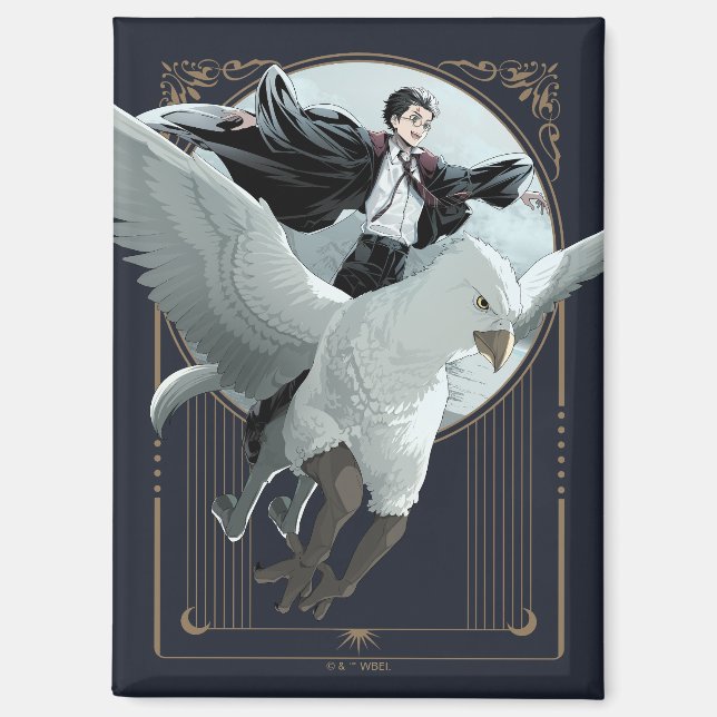 Anime HARRY POTTER™ Flight with Buckbeak Magnet (Front)