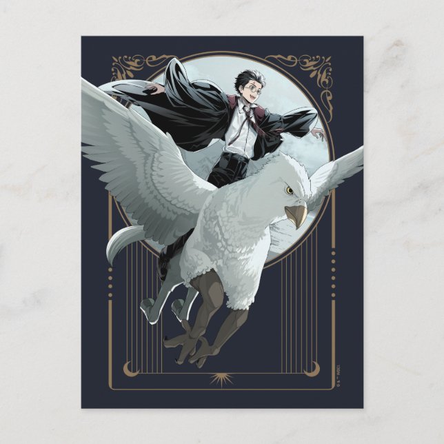 Anime HARRY POTTER™ Flight with Buckbeak Postcard (Front)