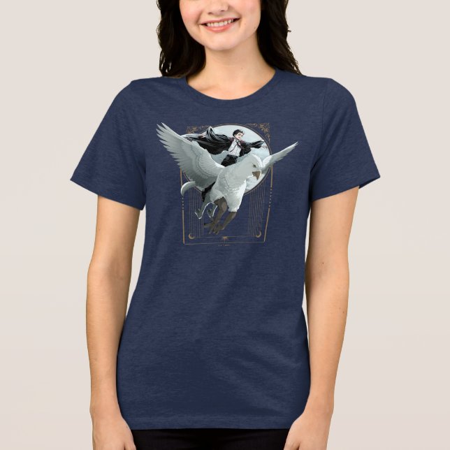 Anime HARRY POTTER™ Flight with Buckbeak Tri-Blend Shirt (Front)