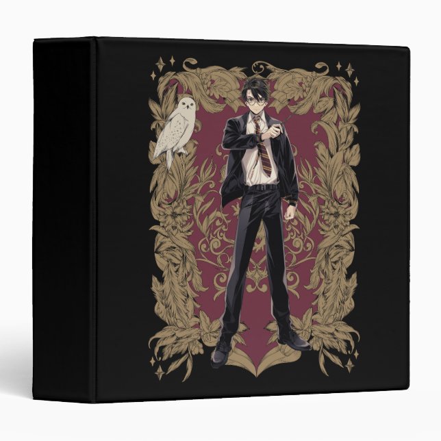 Anime HARRY POTTER™ Ornate Frame 3 Ring Binder (Front/Spine)