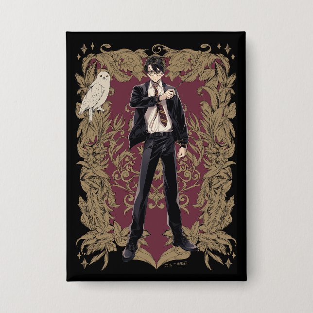 Anime HARRY POTTER™ Ornate Frame Button (Front)